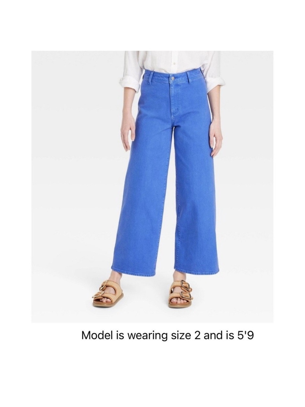 Universal Thread Wide-Leg High-Rise Jeans in Cobalt Blue